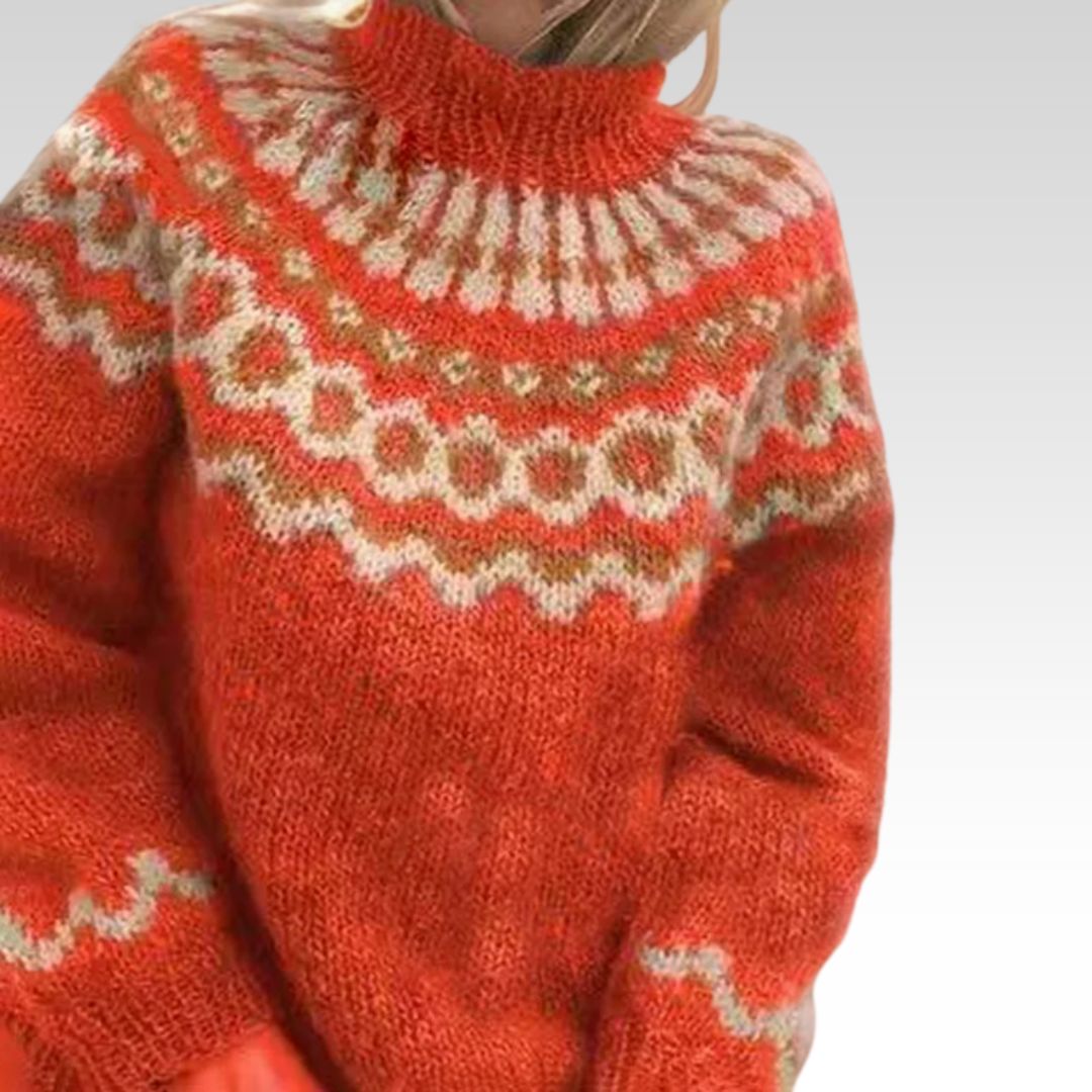 Roksana – Luźny sweter z golfem