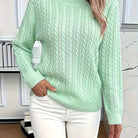 Lucyna – Sweter w warkocze z okrągłym dekoltem