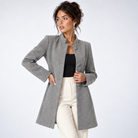 Sonia – Elegancka kurtka ze stójką – Szary