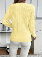 Lucyna – Sweter w warkocze z okrągłym dekoltem
