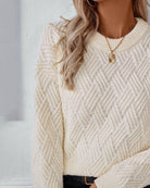 Aurelia – Elegancki sweter z delikatnej dzianiny z okrągłym dekoltem
