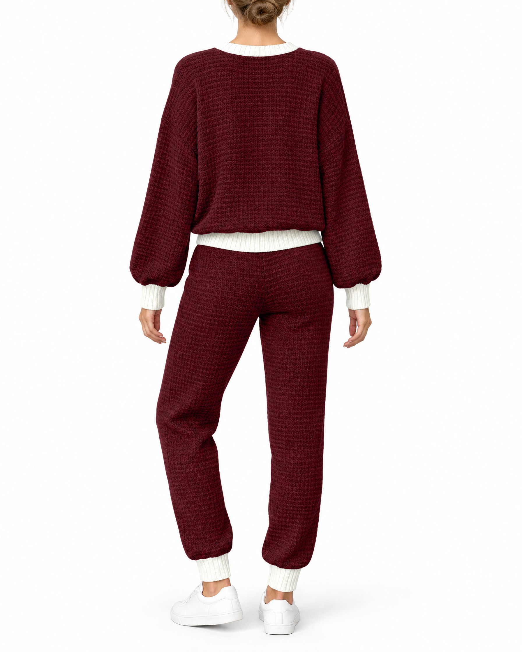 Kornelia – Dzianinowy komplet: sweter i spodnie