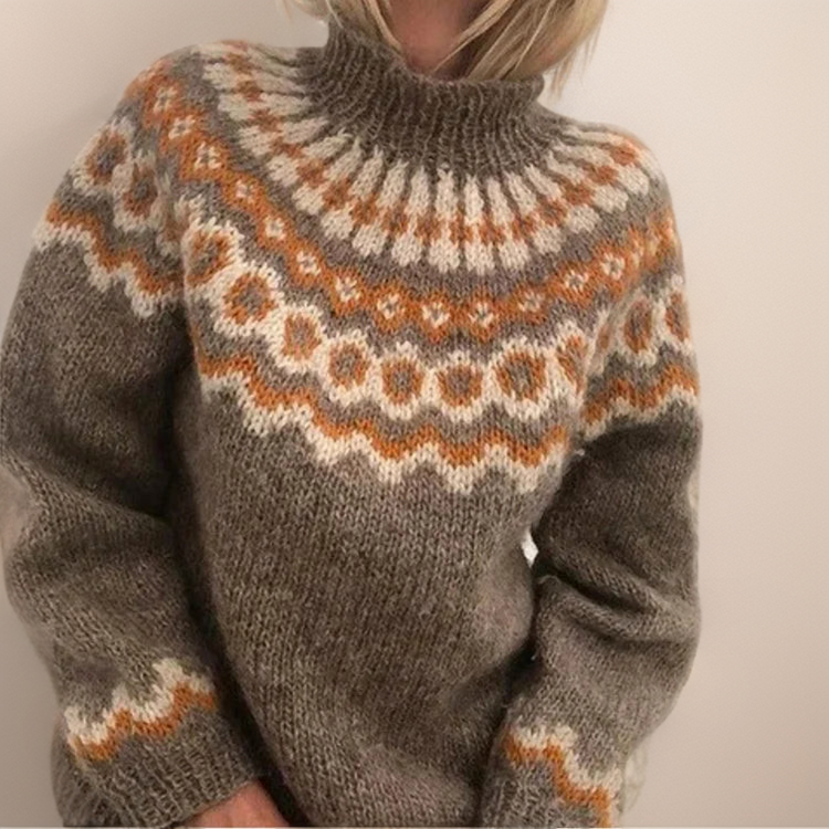 Roksana – Luźny sweter z golfem
