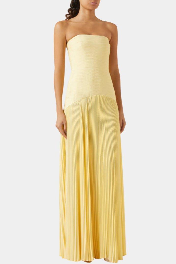 Sukienka maxi damska – długa elegancka letnia sukienka | zwiewny casualowy krój – Żółty