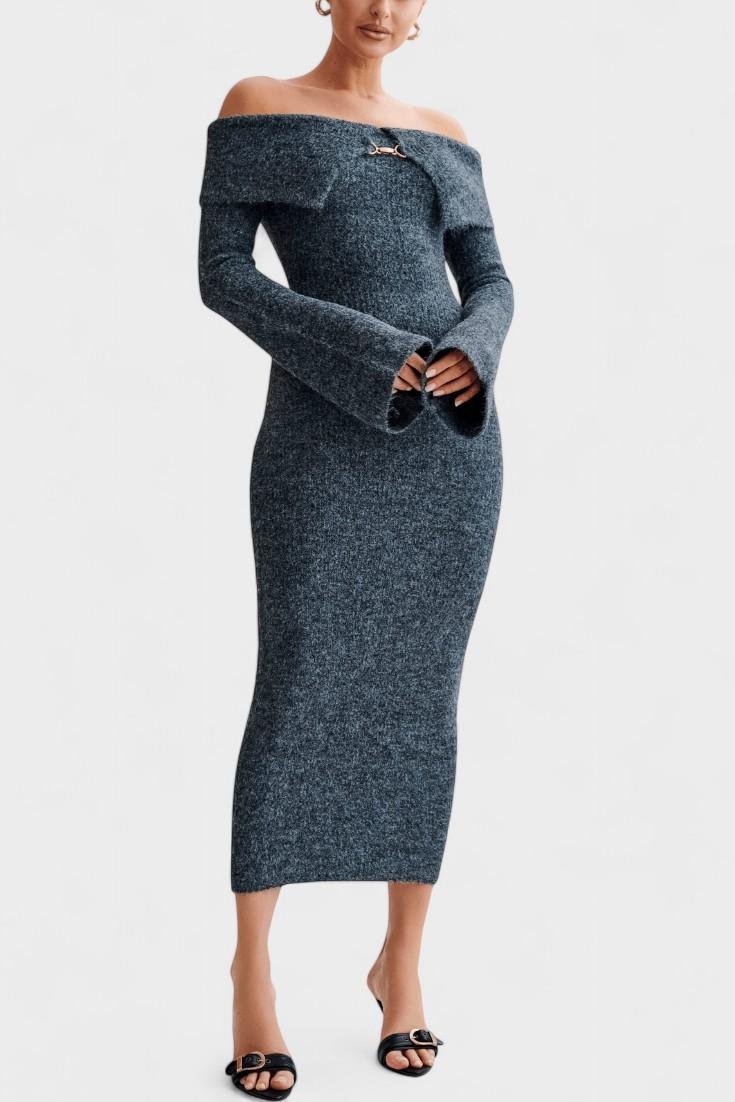 Sukienka maxi damska – długa, zwiewna sukienka letnia | elegancki casualowy krój – Morelowy