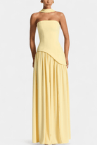 Sukienka maxi damska – długa elegancka sukienka na lato | lekki casualowy krój – Żółty