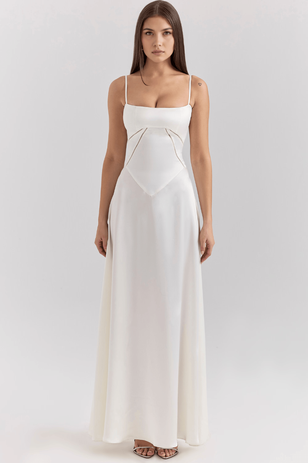 Sukienka maxi damska – długa, zwiewna sukienka na lato | elegancki casualowy krój – Biały