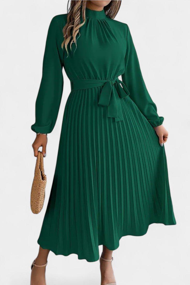 Sukienka maxi damska – długa, zwiewna sukienka na lato | elegancki casualowy krój – Zielony