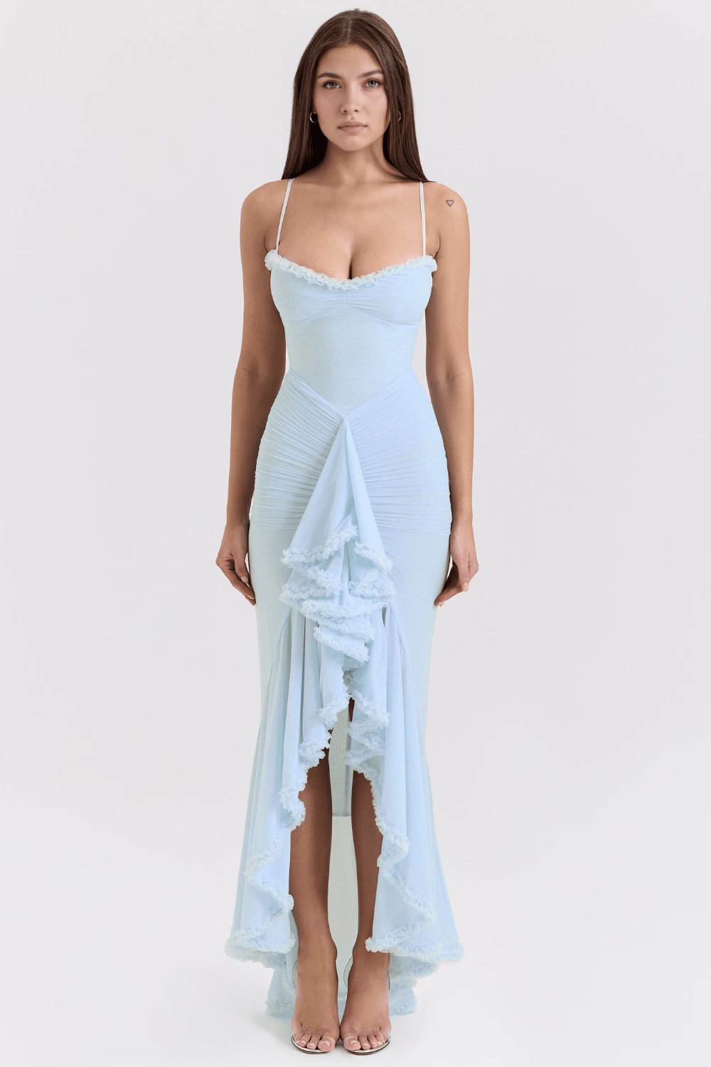 Sukienka maxi damska – długa elegancka sukienka letnia | lekki casualowy krój – Niebieski