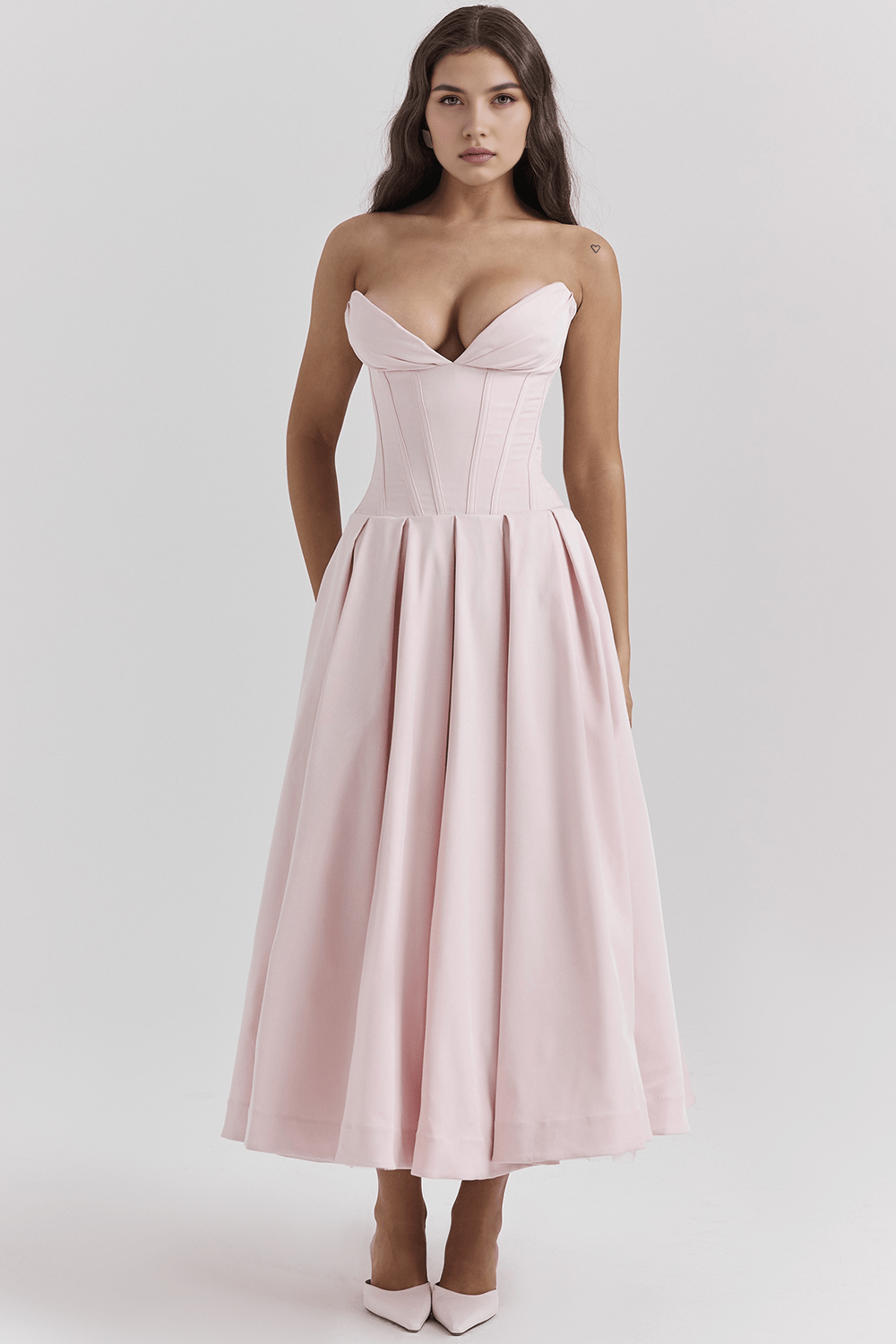 Sukienka maxi damska – długa, zwiewna sukienka letnia | elegancki casualowy styl – Różowy