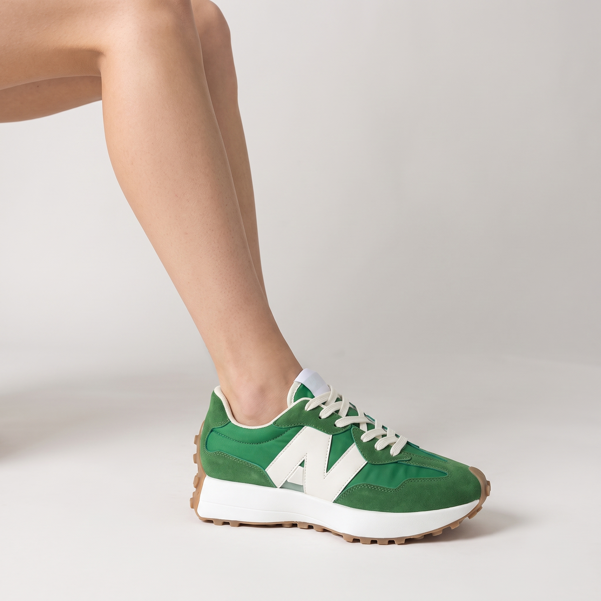 Sneakersy damskie Elora w stylu retro – lekkie i wygodne na co dzień – Zielony (detail)