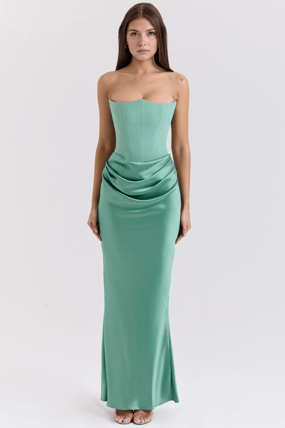 Sukienka maxi damska – długa, zwiewna letnia sukienka | elegancki casualowy krój – Jasnozielony