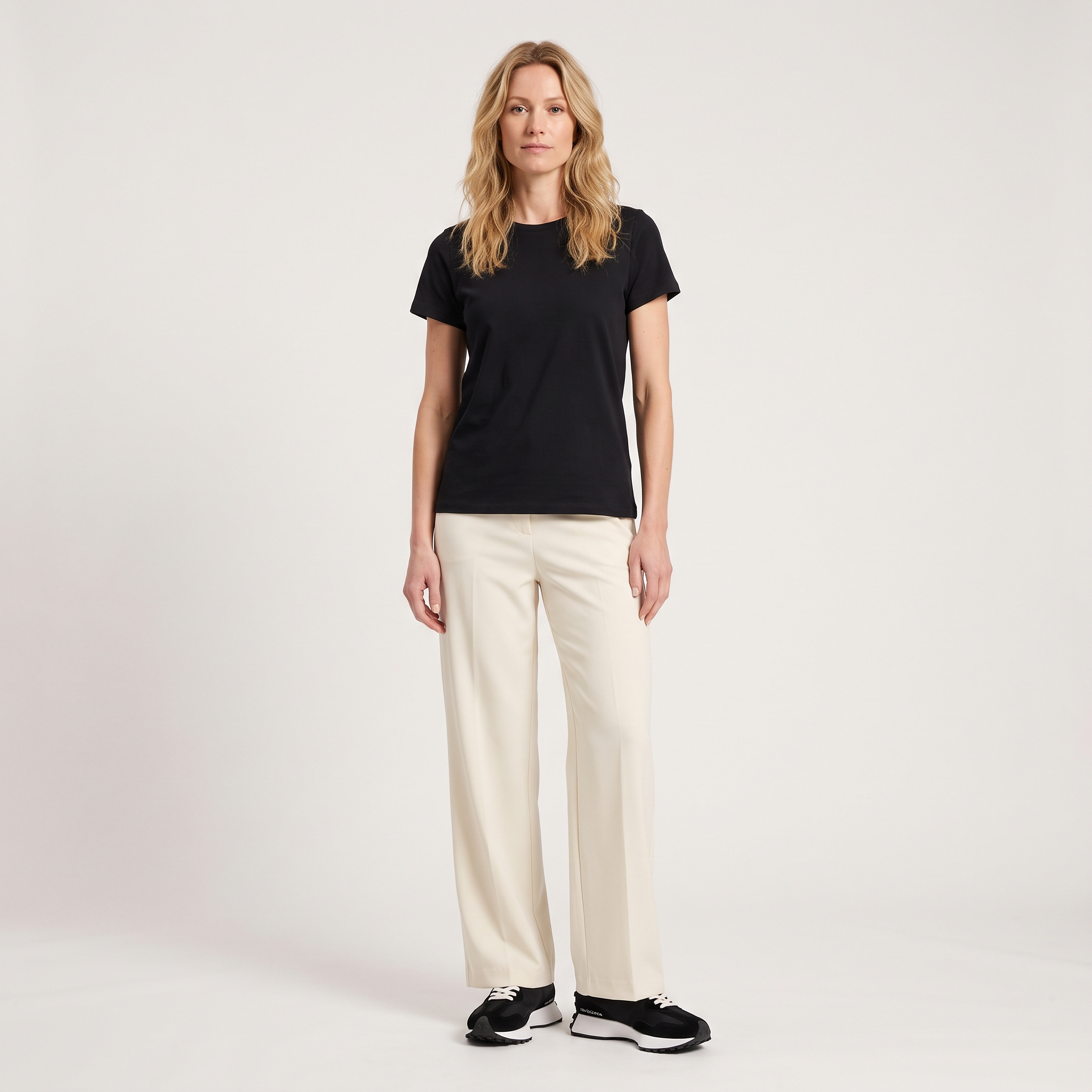 Sneakersy damskie Elora w stylu retro – lekkie i wygodne na co dzień – Czarny
