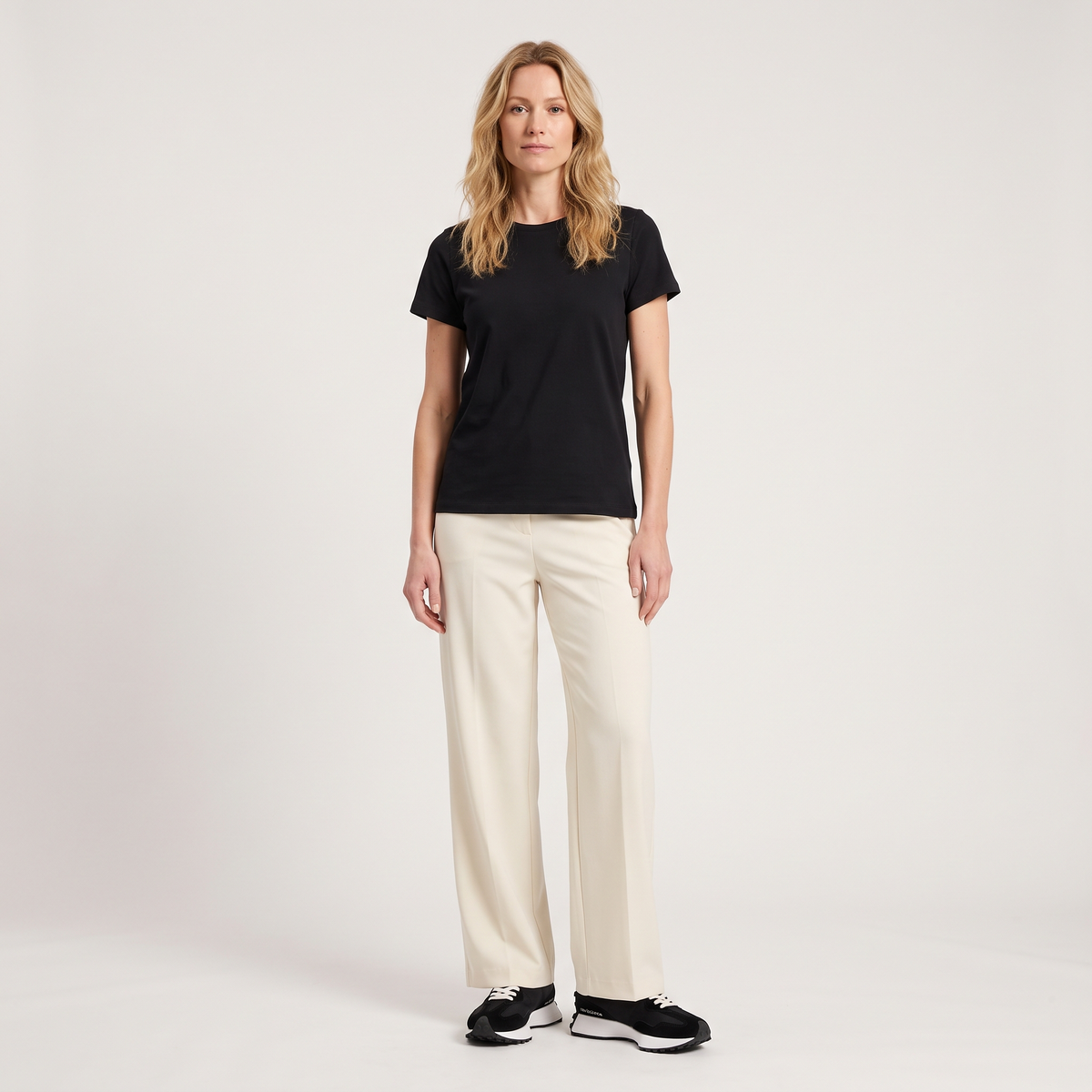Sneakersy damskie Elora w stylu retro – lekkie i wygodne na co dzień – Czarny